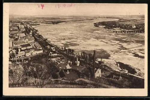 AK Kiew, Blick auf die Stadt und die Ufer des Dnjepr