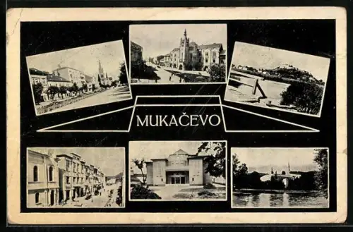 AK Mukacevo, Ortspartien mit Häusern und Seepartie