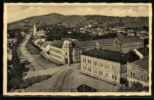 AK Beregszasz, Ortsansicht aus der Vogelschau