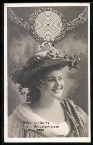 AK Wien, Kaiser Jubiläums- und VI. österr. Bundesschiessen 1908, Zielscheibe