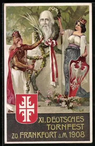 AK Frankfurt a/M, XI. Deutsches Turnfest 1908