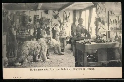 AK Brienz, Bildhauerwerkstätte der Gebrüder Huggler, Tischler