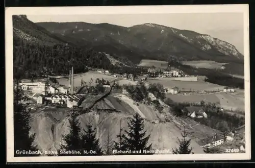 AK Grünbach, Bergwerk beim Richard- und Neuschacht