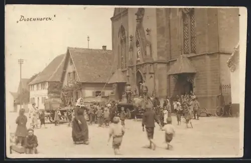 Foto-AK Dudenhofen /Pfalz, Feierlichkeit zur Glockenweihe
