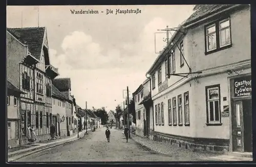 AK Wandersleben, Gasthof zum Löwen, Bes. Arno Hopping, Hauptstrasse