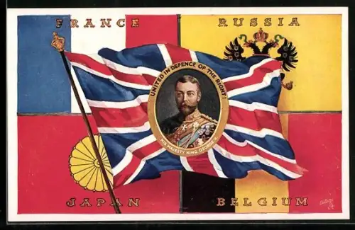 AK France - Russia - Japan - Belgium, König George V. von England