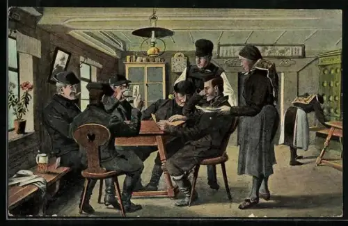 AK Thüringische Tracht, Der Altenborger Schkot