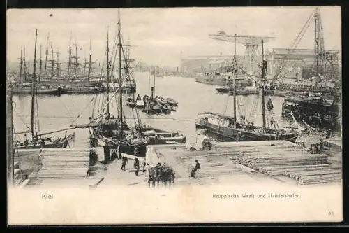 AK Kiel, Kruppsche Werft und Handelshafen