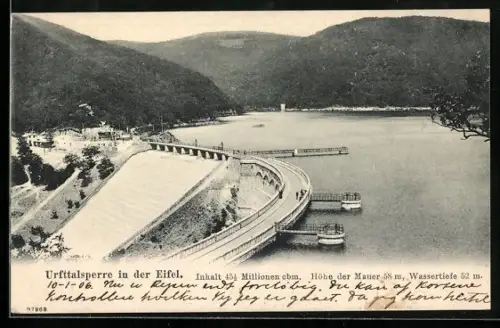 AK Urfttalsperre in der Eifel, Panorama