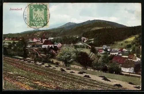 AK Jonsdorf, Teilansicht mit Kirche