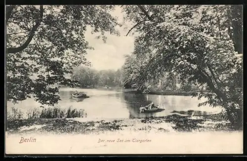 AK Berlin, Neuer See im Tiergarten