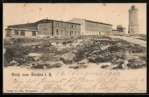 AK Brocken i. H., Hotel und Aussichtsturm