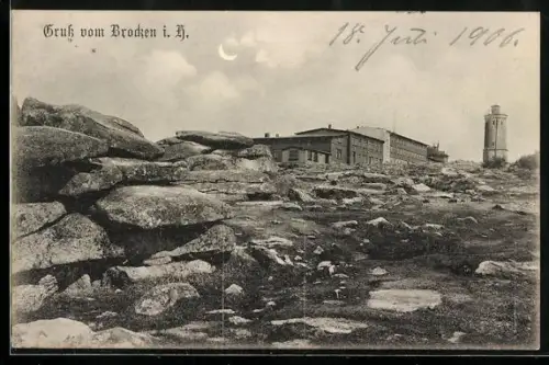 AK Brocken i. H., Brockenhaus und Aussichtsturm