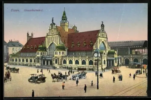 AK Essen, Partie am Hauptbahnhof