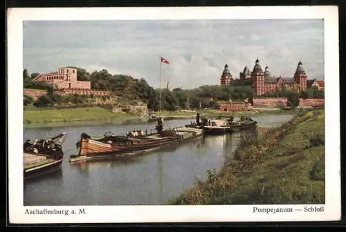 AK Aschaffenburg a. M., Pompejanum, Schloss