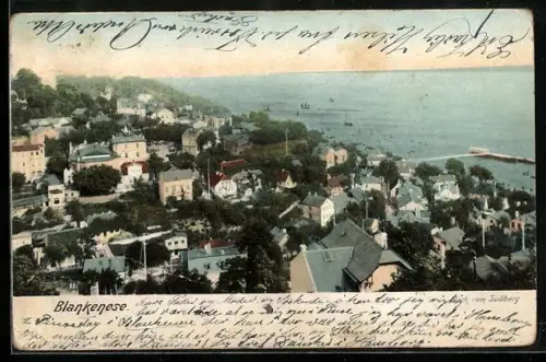 AK Hamburg-Blankenese, Blick vom Süllberg