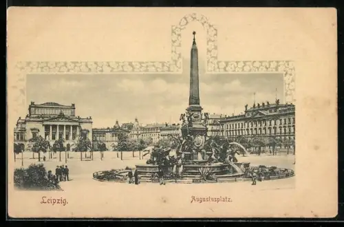 AK Leipzig, Partie am Augustusplatz