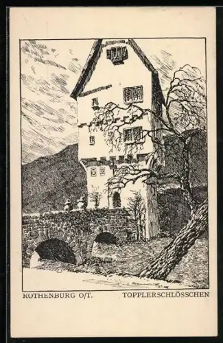 AK Rothenburg o /T., Topplerschlösschen