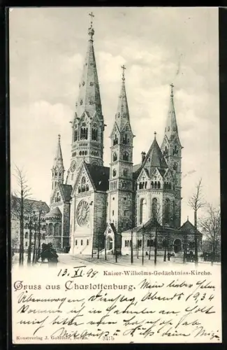 AK Berlin-Charlottenburg, Kaiser-Wilhelm-Gedächtnis-Kirche
