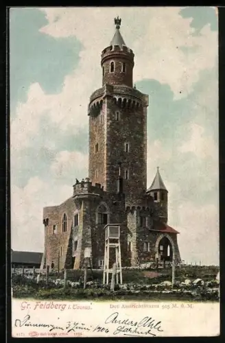 AK Gr. Feldberg i. Taunus, Aussichtsturm