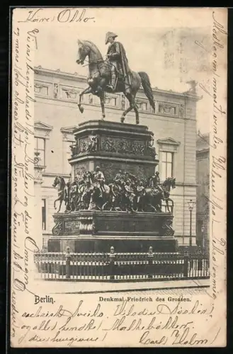 AK Berlin, Denkmal Friedrich des Grossen