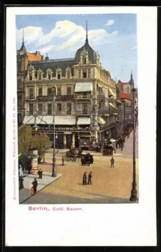 AK Berlin, Cafe Bauer aus der Vogelschau
