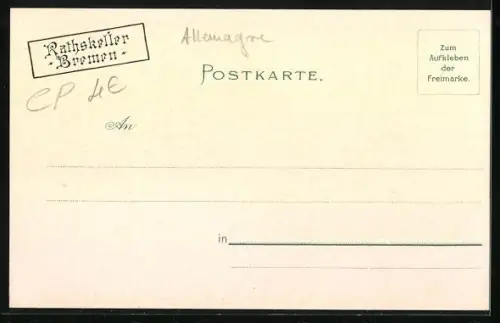 Lithographie Bremen, Phantasien im Bremer Rathskeller