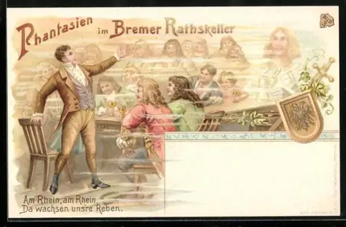 Lithographie Bremen, Phantasien im Bremer Rathskeller