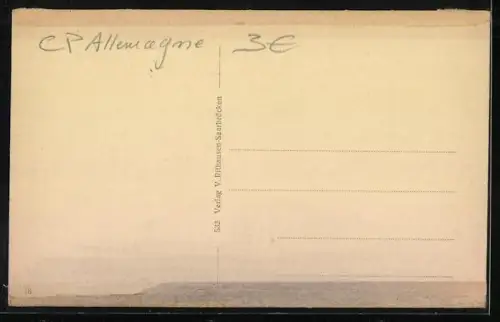 AK Saarbrücken, Reichsstrasse mit Strassenbahn