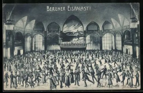 AK Berlin-Schöneberg, Inneres vom Eispalast