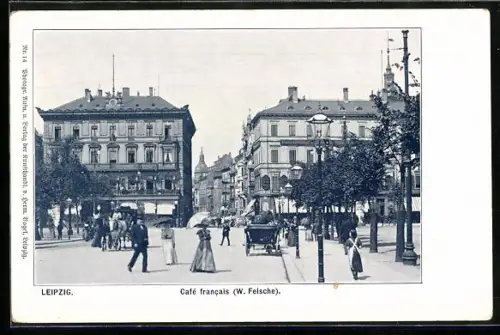 AK Leipzig, Cafe francais W. Felsche