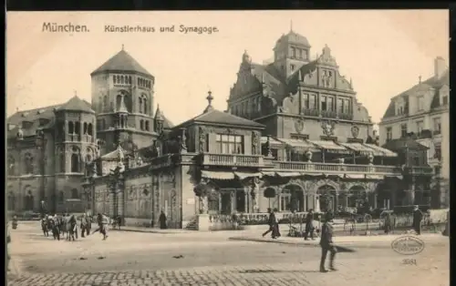 AK München, Künstlerhaus und Synagoge