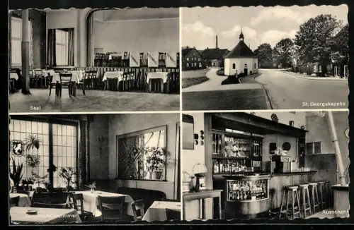 AK Stromberg / Westf., Gasthof Stanlein, Saal, Gesellschaftszimmer, St. Georgskapelle