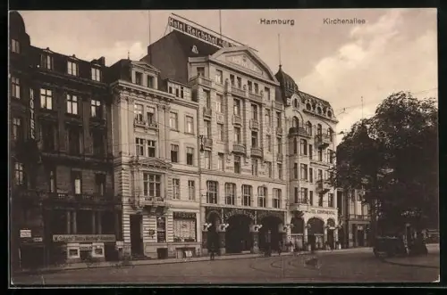 AK Hamburg-St.Georg, Kirchenallee mit Stadt-Restaurant