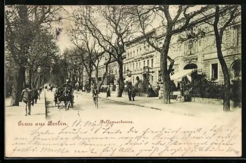 AK Berlin-Tiergarten, Bellevuestrasse mit Pferdekutsche