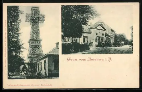 AK Auerberg i. H., Aussichtsturm, Gasthaus Josephshöhe, Inh. A. Maigatter