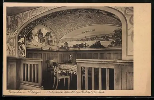 AK Geisenheim /Rheingau, Altrheinische Weinstube im Gasthof Zur Linde