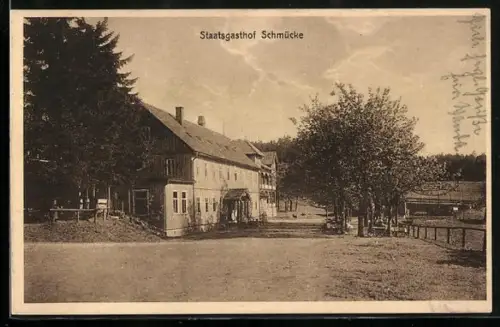 AK Schmücke /Thüringer Wald, Staatsgasthof Schmücke, Inh. Albert Wieprecht
