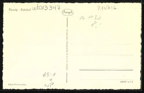 AK Danzig, Bahnhof
