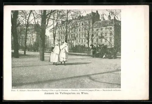 AK Wien, Ammen im Volksgarten