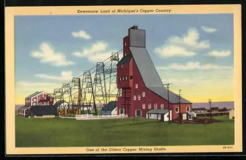 AK Hancock, MI, One of the Oldest Copper Mining Shafts, Keweenaw Land of Michigan`s Copper Country