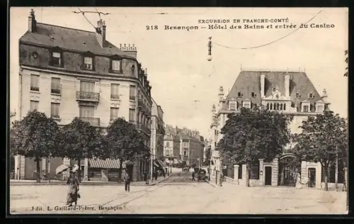 AK Besancon, Hotel des Bains et entrée du Casino