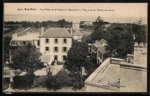 AK Beg-Meil, Les Villas de la Pointe du Sémaphore, Vue prise de l`Hôtel des Dunes