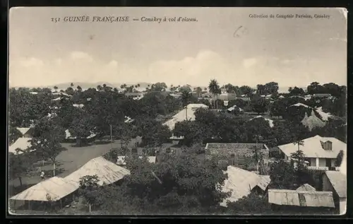 AK Conakry /Guinée Francaise, Ortspartie aus der Vogelschau