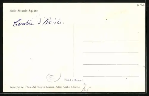 AK Addis Ababa, Hailé Selassie Square