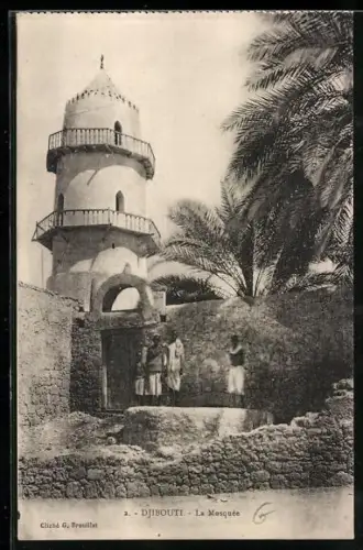 AK Djibouti, La Mosquée, Blick auf die Moschee
