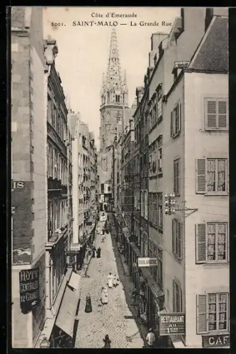 AK Saint-Malo /Côte d`Emeraude, La Grande Rue