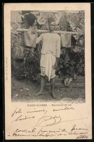 AK Diego Suarez, Marchand de lait, afrikanischer Milchverkäufer