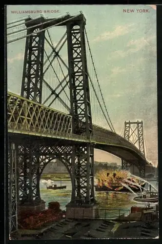 AK New York, NY, Williamsburg Bridge