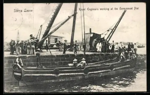 AK Sierra Leone, Royal Engineers working at the Government Pier